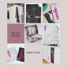 Laden und Abspielen von Videos im Galerie-Viewer, Marble white & Marble black Geschirrtücher (2er Set)