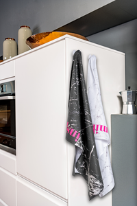 Marble white & Marble black Geschirrtücher (2er Set)